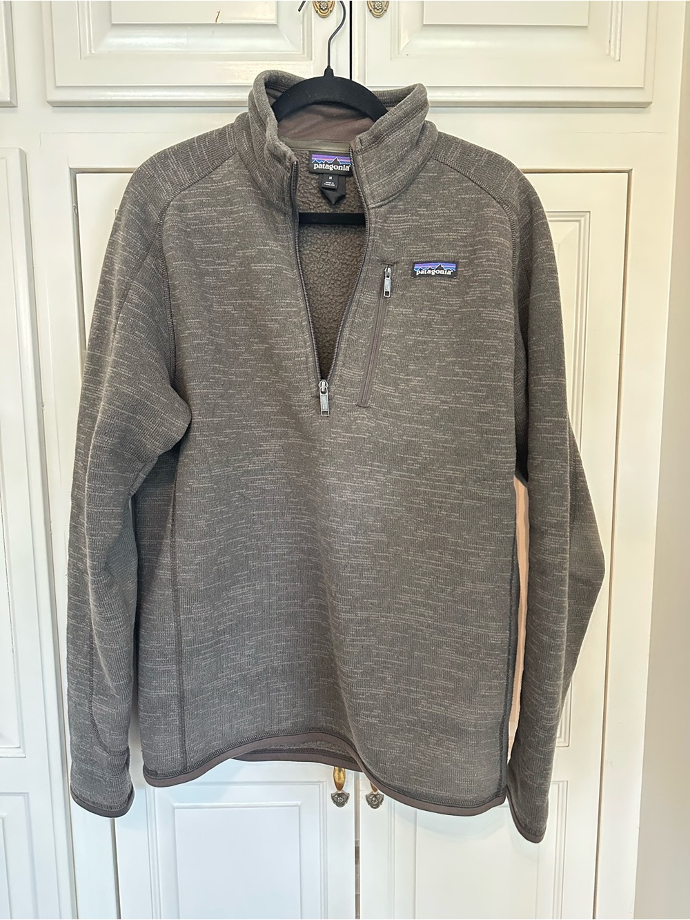 Patagonia Men's Heathered Brown Quarter-Zip Fleece Pullover